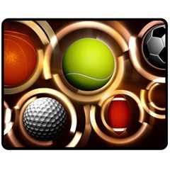 Sport Ball Tennis Golf Football Fleece Blanket (medium) 