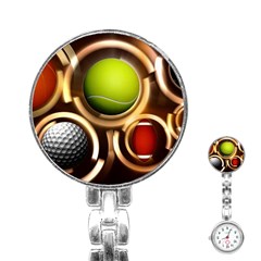 Sport Ball Tennis Golf Football Stainless Steel Nurses Watch