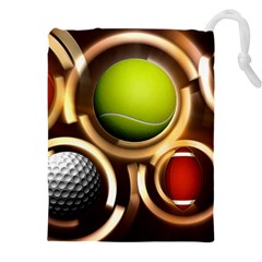 Sport Ball Tennis Golf Football Drawstring Pouch (4xl) by HermanTelo