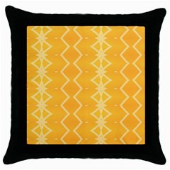 Pattern Yellow Throw Pillow Case (black) by HermanTelo