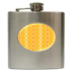 Pattern Yellow Hip Flask (6 Oz)