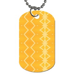 Pattern Yellow Dog Tag (two Sides)