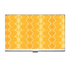 Pattern Yellow Business Card Holder