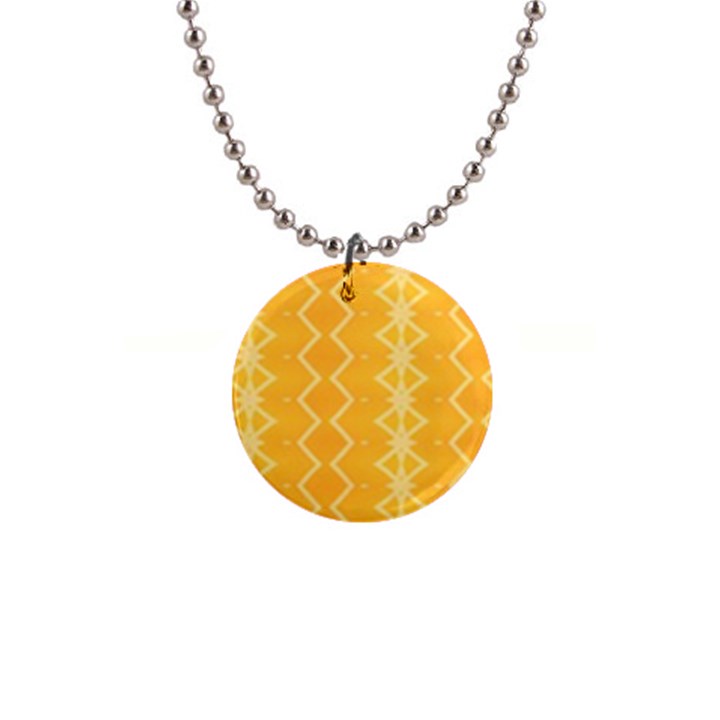 Pattern Yellow 1  Button Necklace