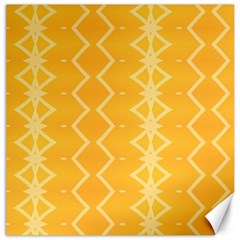 Pattern Yellow Canvas 20  X 20 