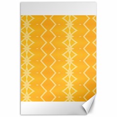 Pattern Yellow Canvas 24  X 36 