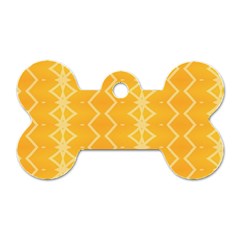 Pattern Yellow Dog Tag Bone (one Side)