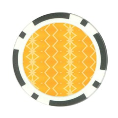 Pattern Yellow Poker Chip Card Guard (10 Pack)