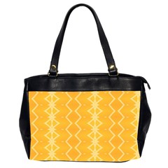 Pattern Yellow Oversize Office Handbag (2 Sides)