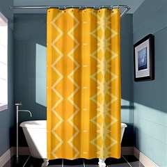 Pattern Yellow Shower Curtain 36  X 72  (stall) 