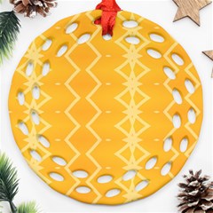 Pattern Yellow Ornament (round Filigree)