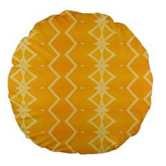 Pattern Yellow Large 18  Premium Round Cushions