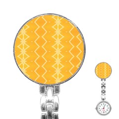 Pattern Yellow Stainless Steel Nurses Watch