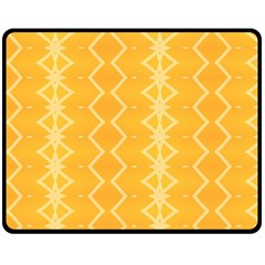 Pattern Yellow Double Sided Fleece Blanket (medium)  by HermanTelo