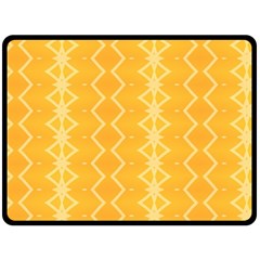 Pattern Yellow Double Sided Fleece Blanket (large) 