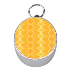 Pattern Yellow Mini Silver Compasses