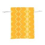 Pattern Yellow Lightweight Drawstring Pouch (M) Front