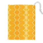 Pattern Yellow Drawstring Pouch (4XL) Front