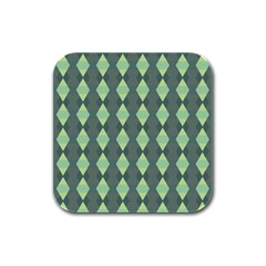 Texture Grey Rubber Square Coaster (4 Pack)  by HermanTelo