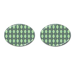 Texture Grey Cufflinks (oval)