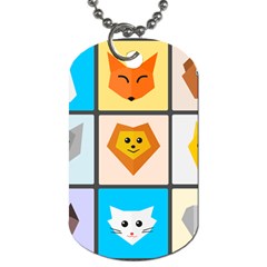 Animals Cute Flat Cute Animals Dog Tag (two Sides) by HermanTelo