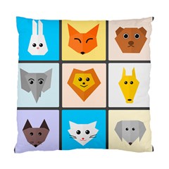 Animals Cute Flat Cute Animals Standard Cushion Case (one Side) by HermanTelo