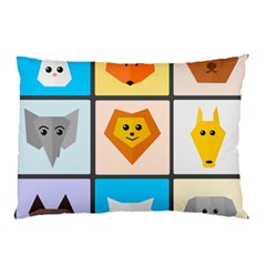 Animals Cute Flat Cute Animals Pillow Case