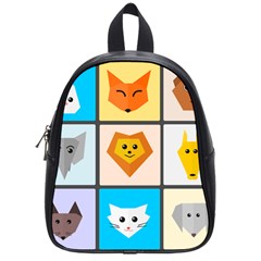 Animals Cute Flat Cute Animals School Bag (small) by HermanTelo