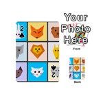 Animals Cute Flat Cute Animals Playing Cards 54 Designs (Mini) Front - Spade2