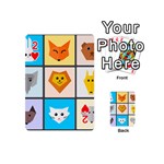 Animals Cute Flat Cute Animals Playing Cards 54 Designs (Mini) Front - Heart2