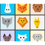 Animals Cute Flat Cute Animals Deluxe Canvas 14  x 11  (Stretched) 14  x 11  x 1.5  Stretched Canvas