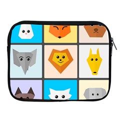 Animals Cute Flat Cute Animals Apple Ipad 2/3/4 Zipper Cases by HermanTelo