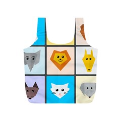 Animals Cute Flat Cute Animals Full Print Recycle Bag (s)