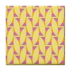 Yellow Pink Tile Coaster by HermanTelo