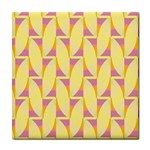 Yellow Pink Tile Coaster Front