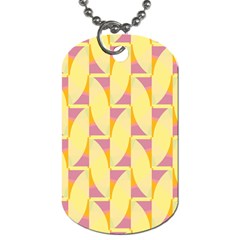 Yellow Pink Dog Tag (two Sides)