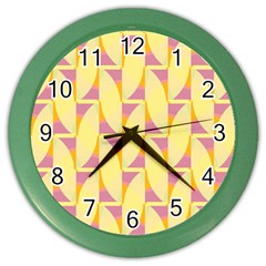 Yellow Pink Color Wall Clock