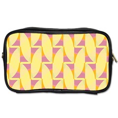 Yellow Pink Toiletries Bag (one Side) by HermanTelo