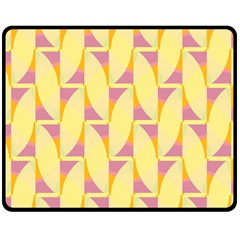 Yellow Pink Double Sided Fleece Blanket (medium) 