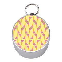 Yellow Pink Mini Silver Compasses