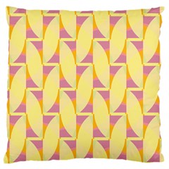 Yellow Pink Large Flano Cushion Case (one Side)