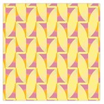 Yellow Pink Large Satin Scarf (Square) Front