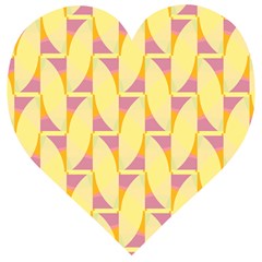 Yellow Pink Wooden Puzzle Heart