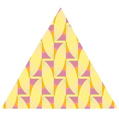 Yellow Pink Wooden Puzzle Triangle