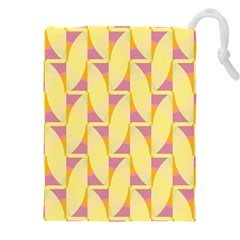 Yellow Pink Drawstring Pouch (4xl) by HermanTelo