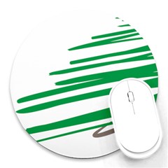 Christmas Tree Pine Holidays Round Mousepads by HermanTelo