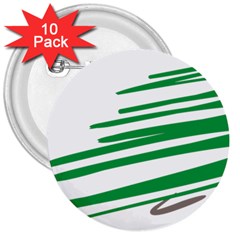 Christmas Tree Pine Holidays 3  Buttons (10 Pack)  by HermanTelo