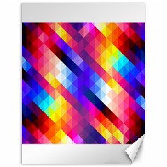 Abstract Blue Background Colorful Pattern Canvas 12  X 16 