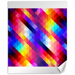 Abstract Blue Background Colorful Pattern Canvas 16  X 20 