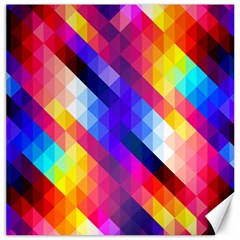 Abstract Blue Background Colorful Pattern Canvas 20  X 20 